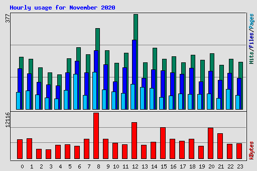 Hourly usage for November 2020