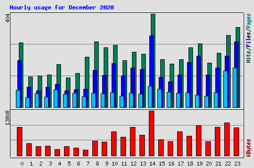Hourly usage for December 2020