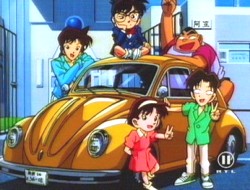 Conan mit Ran und den 'Detective Boys'